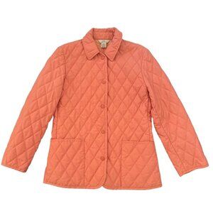 Brooks Brothers Diamond Quilted Orange Jacket